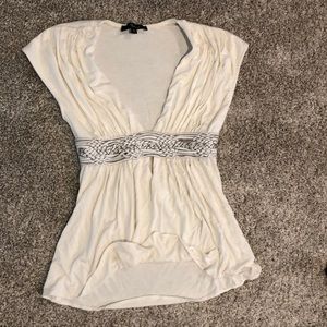 Sky brand baby doll belted white shirt